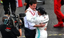 Thumbnail for article: Wolff and Hamilton: ''Competition needs to do the talking on the track''