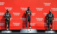 Thumbnail for article: Hamilton takes Verstappen's trophy with him after podium ceremony!