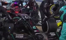 Thumbnail for article: Mercedes endure nightmare pitstop as Russell puts on mixed tyres