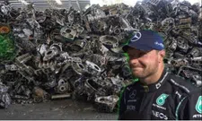 Thumbnail for article: Bottas lijkt er klaar mee en post 'foto met zijn kapotte motoren'