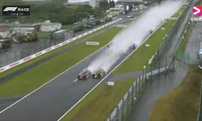 Thumbnail for article: Japanese GP gets off to a chaotic start, Verstappen defends P1