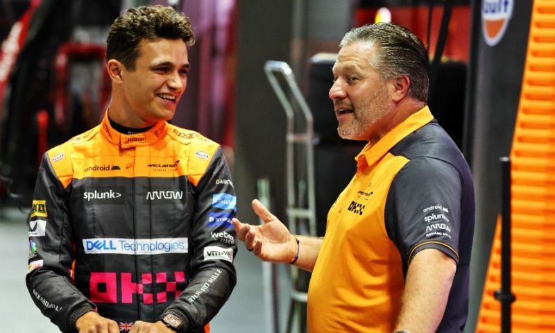 McLaren CEO Brown pleased with Norris