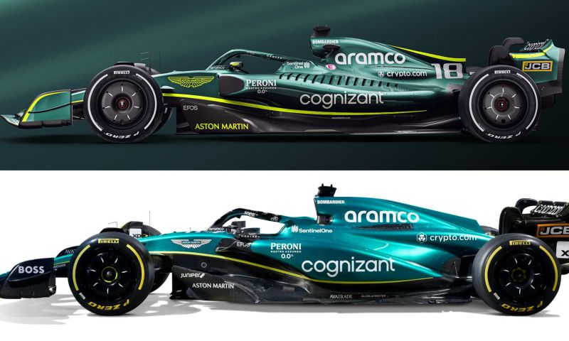 Aston Martin AMR23 comparison 2022