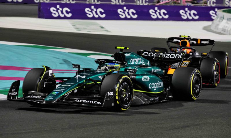 alonso loses podium finish in jeddah