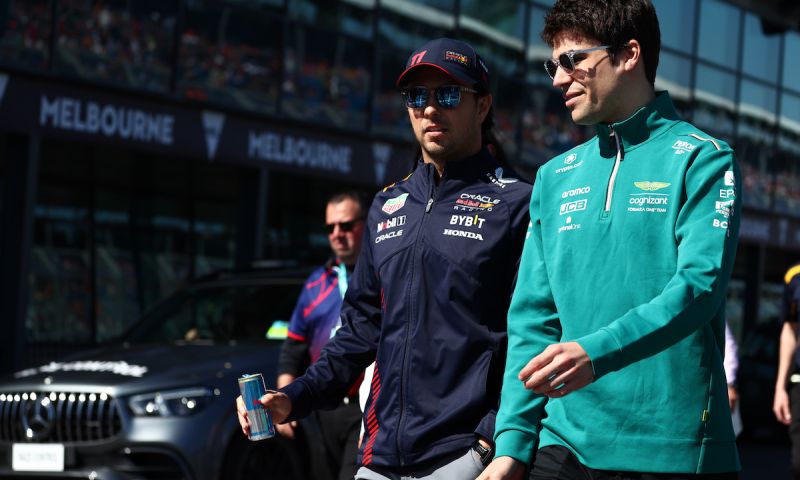 Final starting grid Australia 2023 Perez out of pit lane