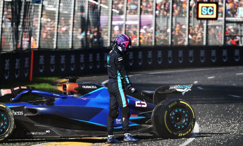 Albon's crash suspected due to sudden spike in tyre temperature