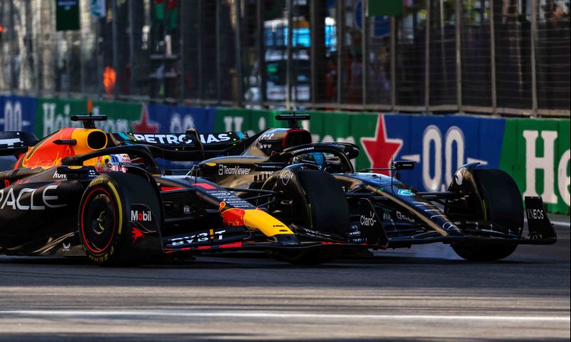 verstappen still not happy with russell after sprint race baku