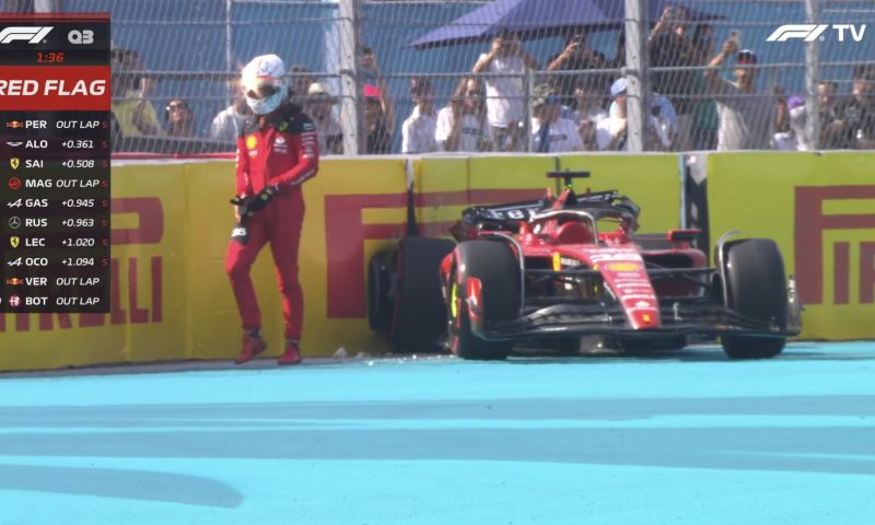 leclerc crashes in q3 miami and heralds end of qualifying