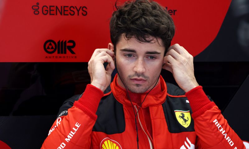 Charles Leclerc after the first two free practice sessions in Miami