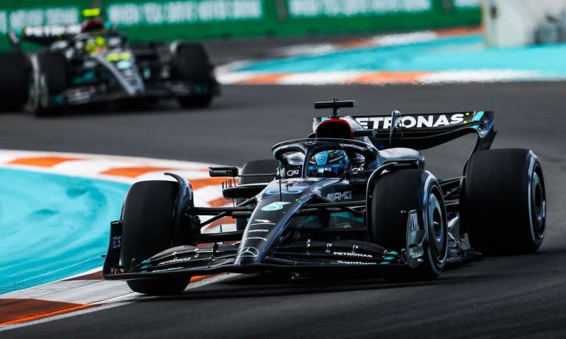 mercedes over team order hamilton russell in miami