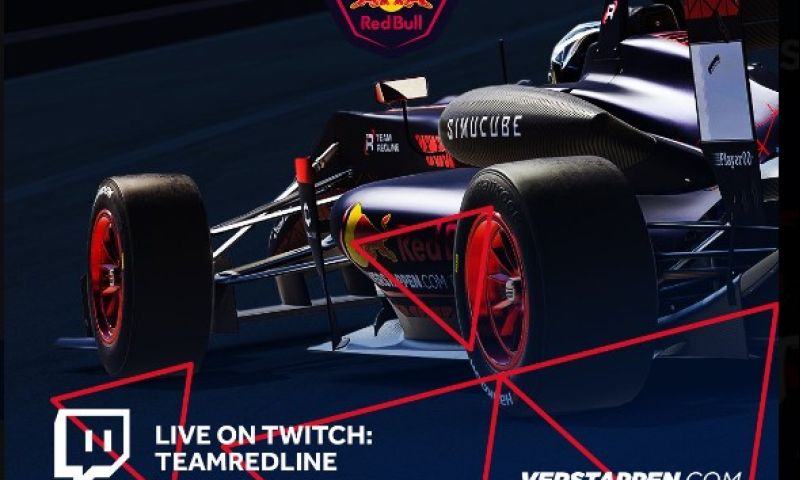 verstappen en acción con el equipo redline el domingo