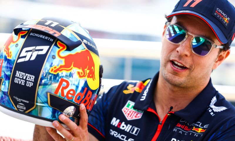 Perez shows off new helmet for Monaco Grand Prix Jewel