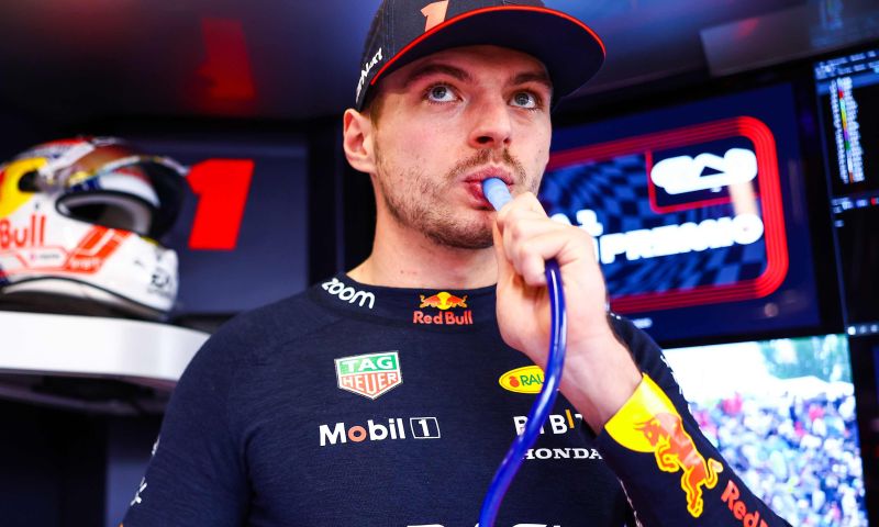 Verstappen's reaction after pole in 2023 Spanish Grand Prix