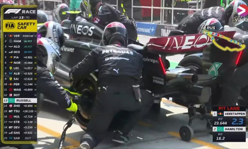 Hamilton and Alonso almost crash in the pitlane