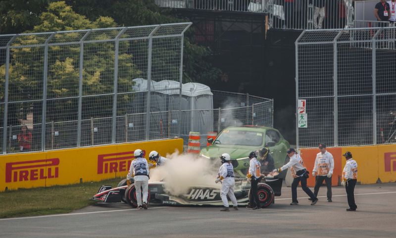 FIA adjusts barrier in corner Last four metres removed