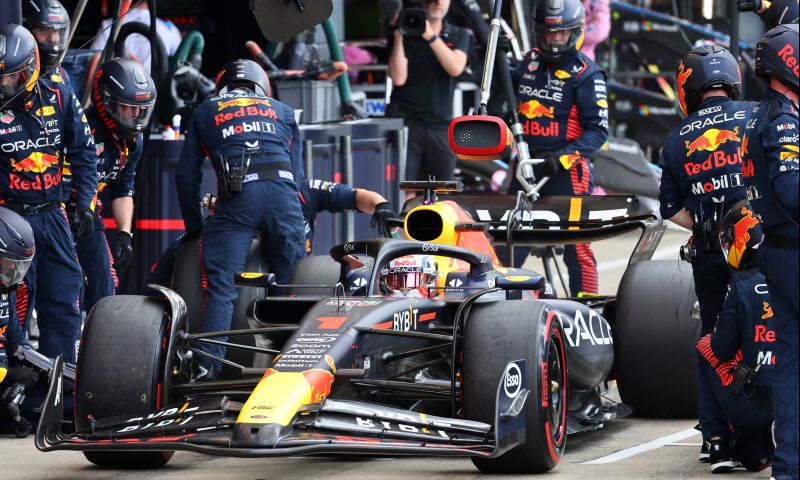 fastest pit stop mclaren at silverstone red bull leads standings