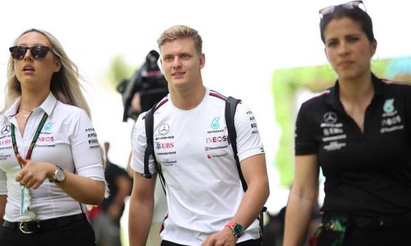 Mick Schumacher drives a Mercedes F1 car at Goodwood