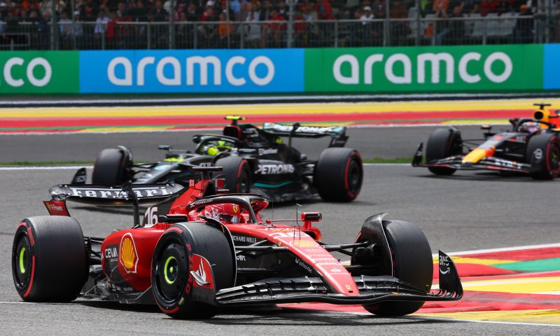 La reazione di Charles Leclerc al podio del Gran Premio del Belgio