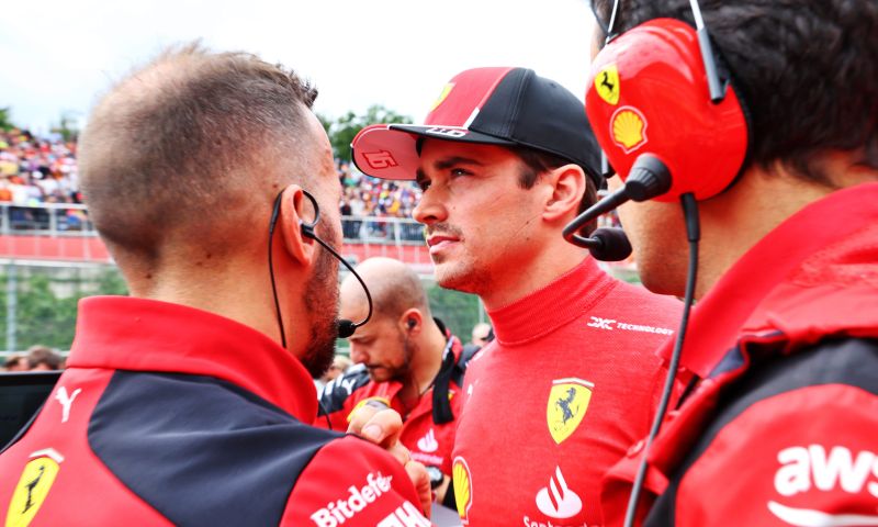 Charles Leclerc sulla sua Ferrari: 