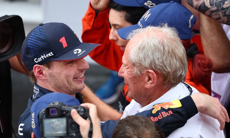 helmut marko verstappen pole met een haas