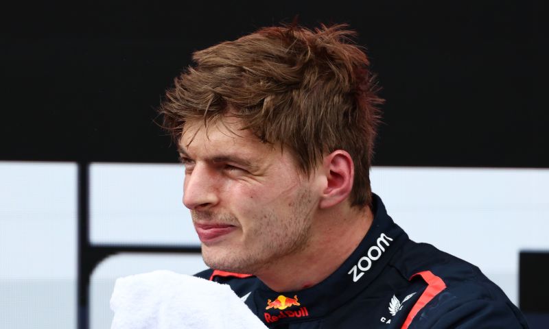 Max Verstappen presented with a special helmet for Zandvoort