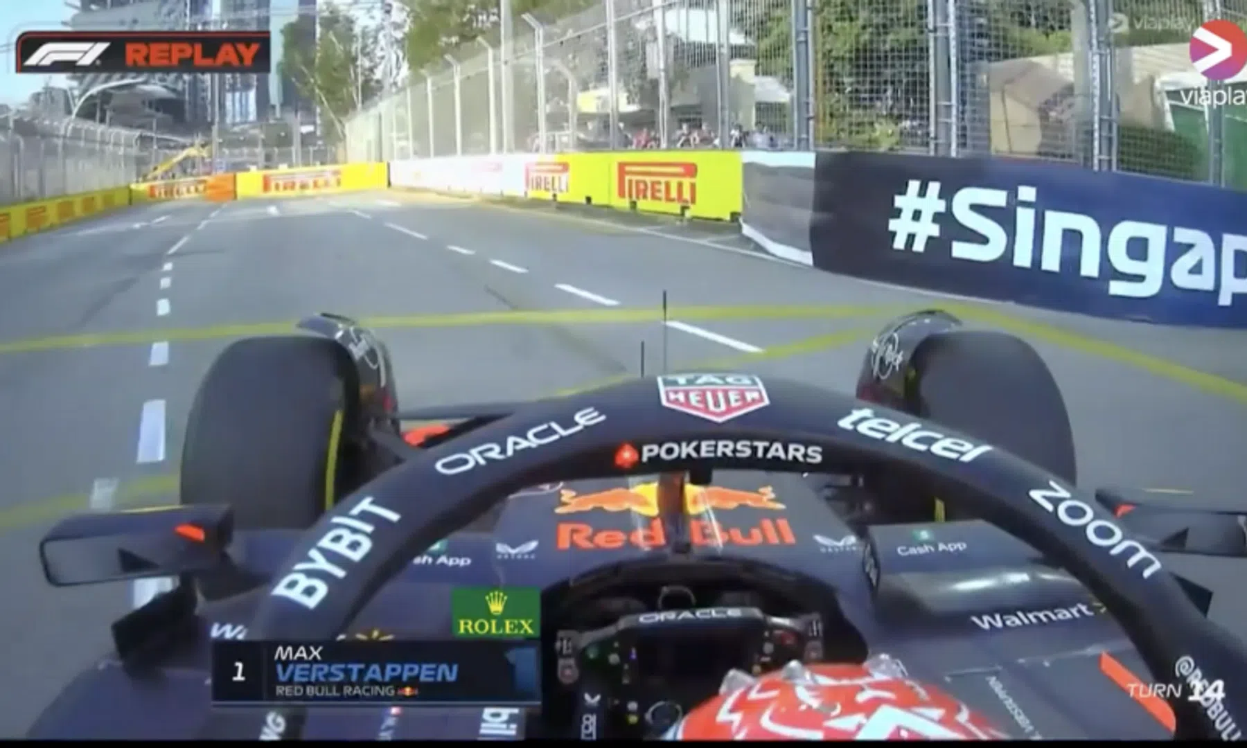 Verstappen goes into the run off area at low speed in FP3