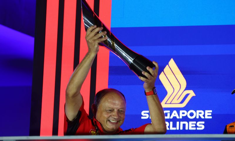 ferrari's vasseur after sainz wins in singapore 