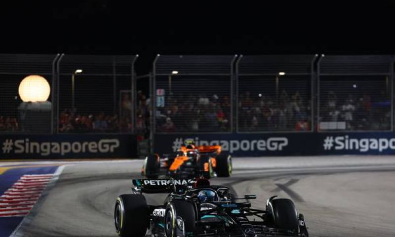 russell after last lap crash at the singapore grand prix 2023