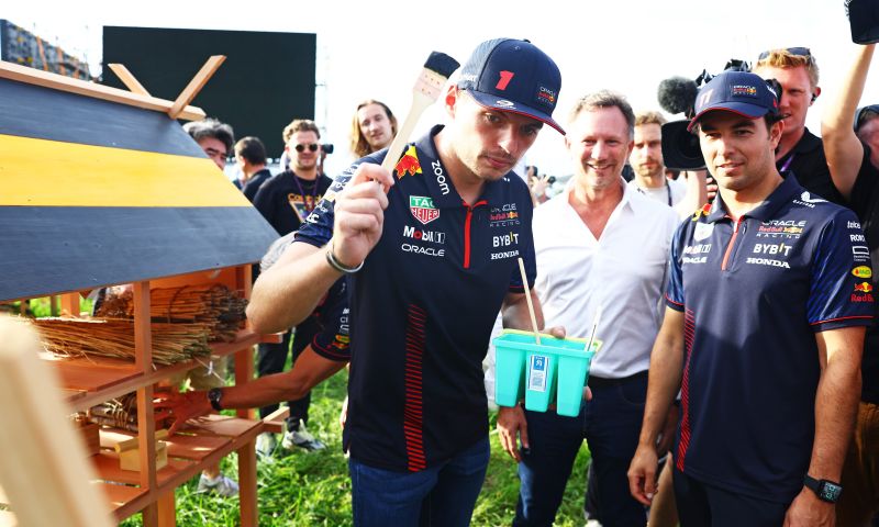 Vettel opent bijenhotel in Suzuka