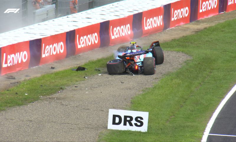 crash sargeant qualifying Japanese Grand Prix