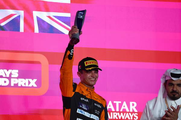 lando norris sulla sua p3 al gran premio del qatar