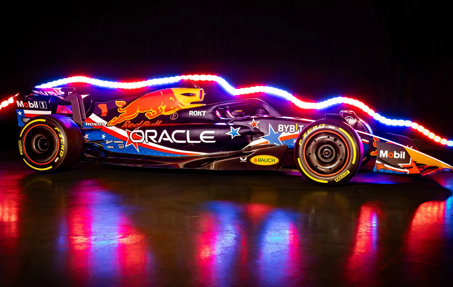 RB19 new livery verstappen and perez for 2023 United States Grand Prix