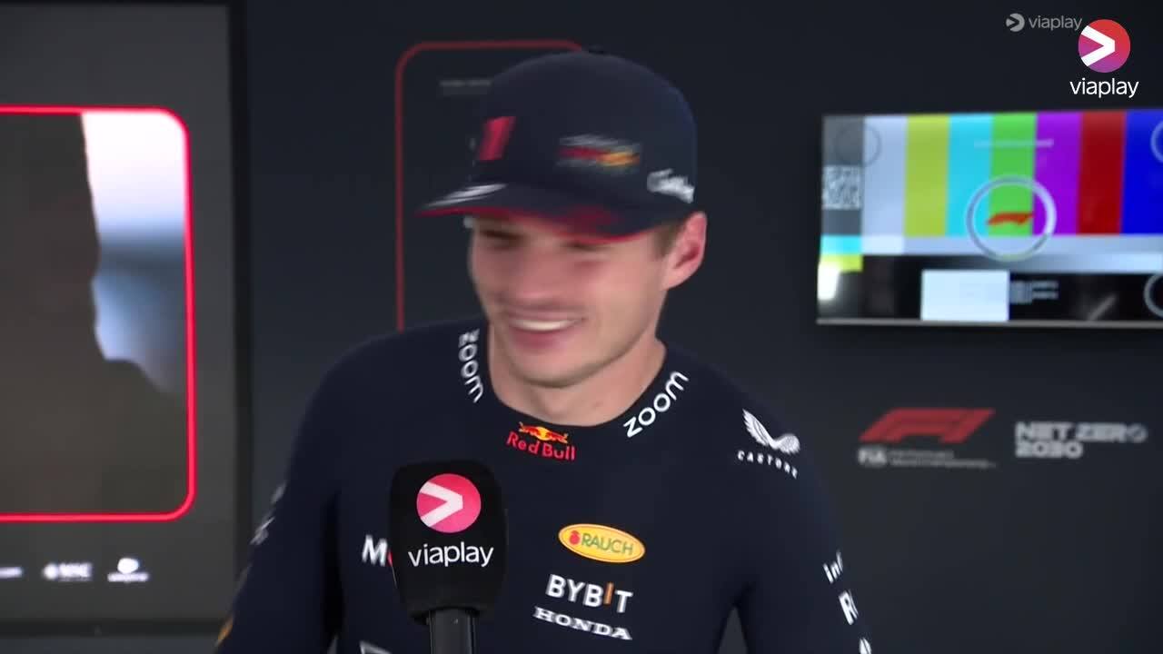 reaction verstappen after sprint race vs viaplay