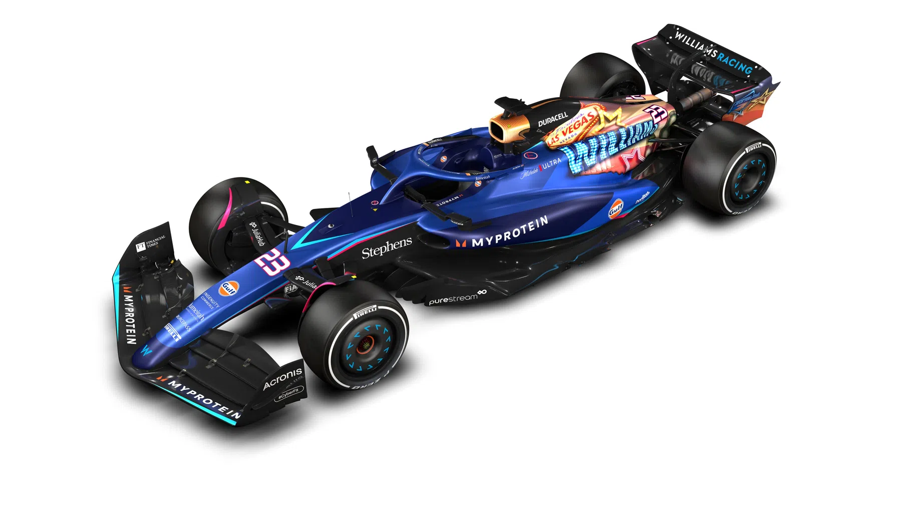 williams drives new livery at las vegas gp 2023