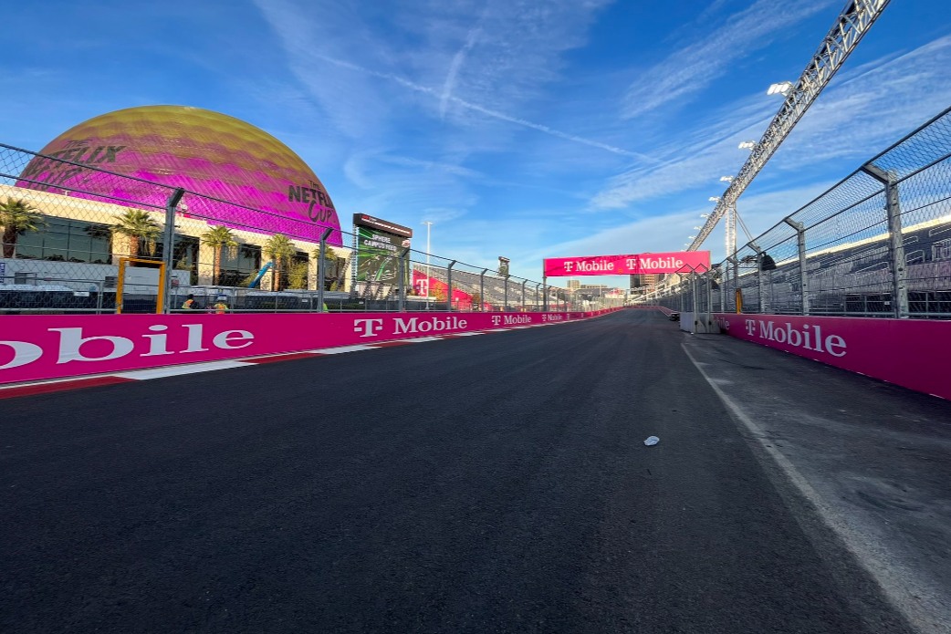 This is how the F1 Las Vegas Street Circuit looks a day in advance