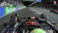 Thumbnail for article: Verstappen pakt de leiding van Leclerc buiten de baan na start GP Las Vegas