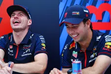 Thumbnail for article: Verstappen and Perez gleefully welcomed in Milton Keynes at Red Bull factory
