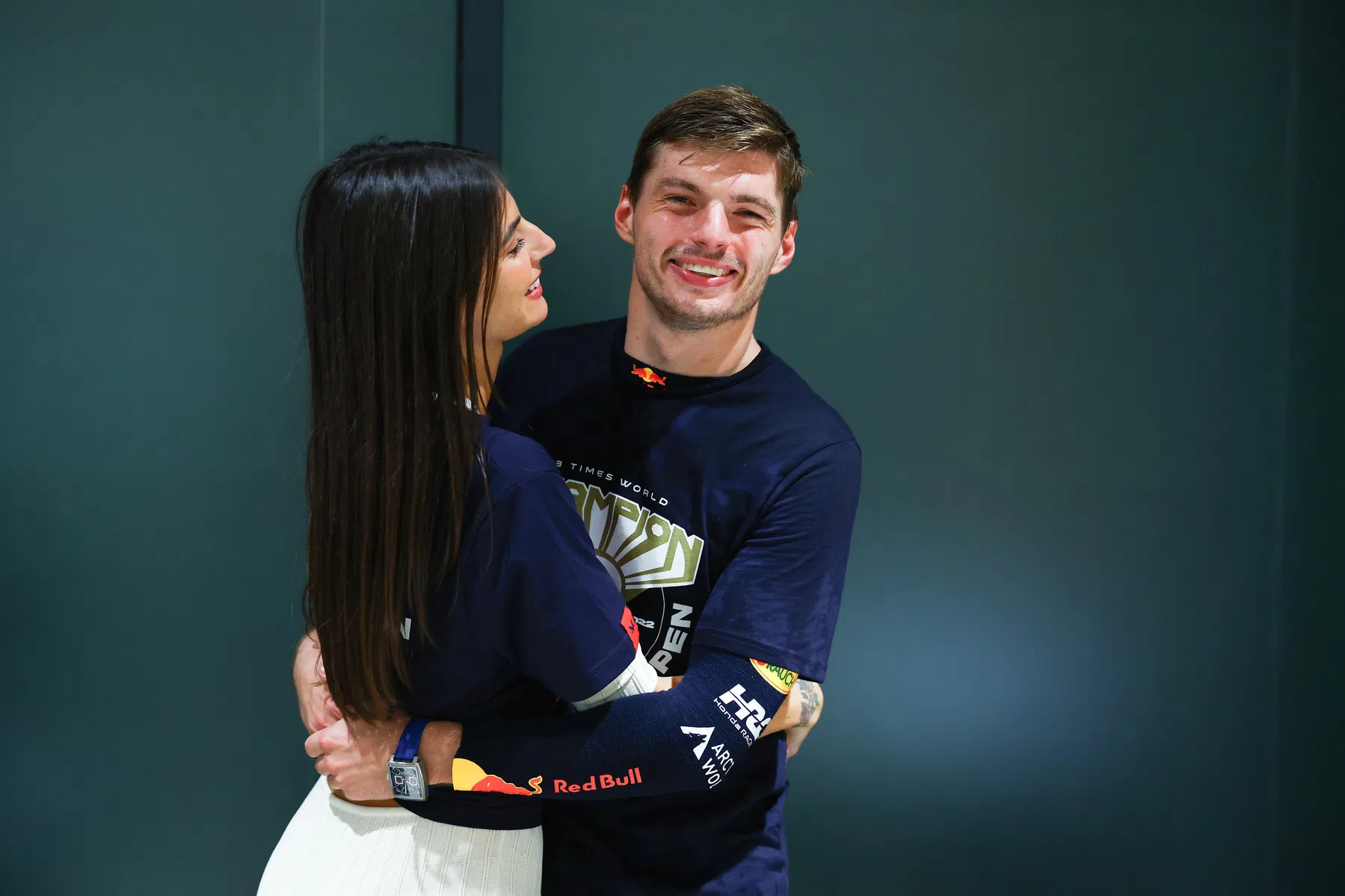 daughter kelly piquet with max verstappen in snow penelope