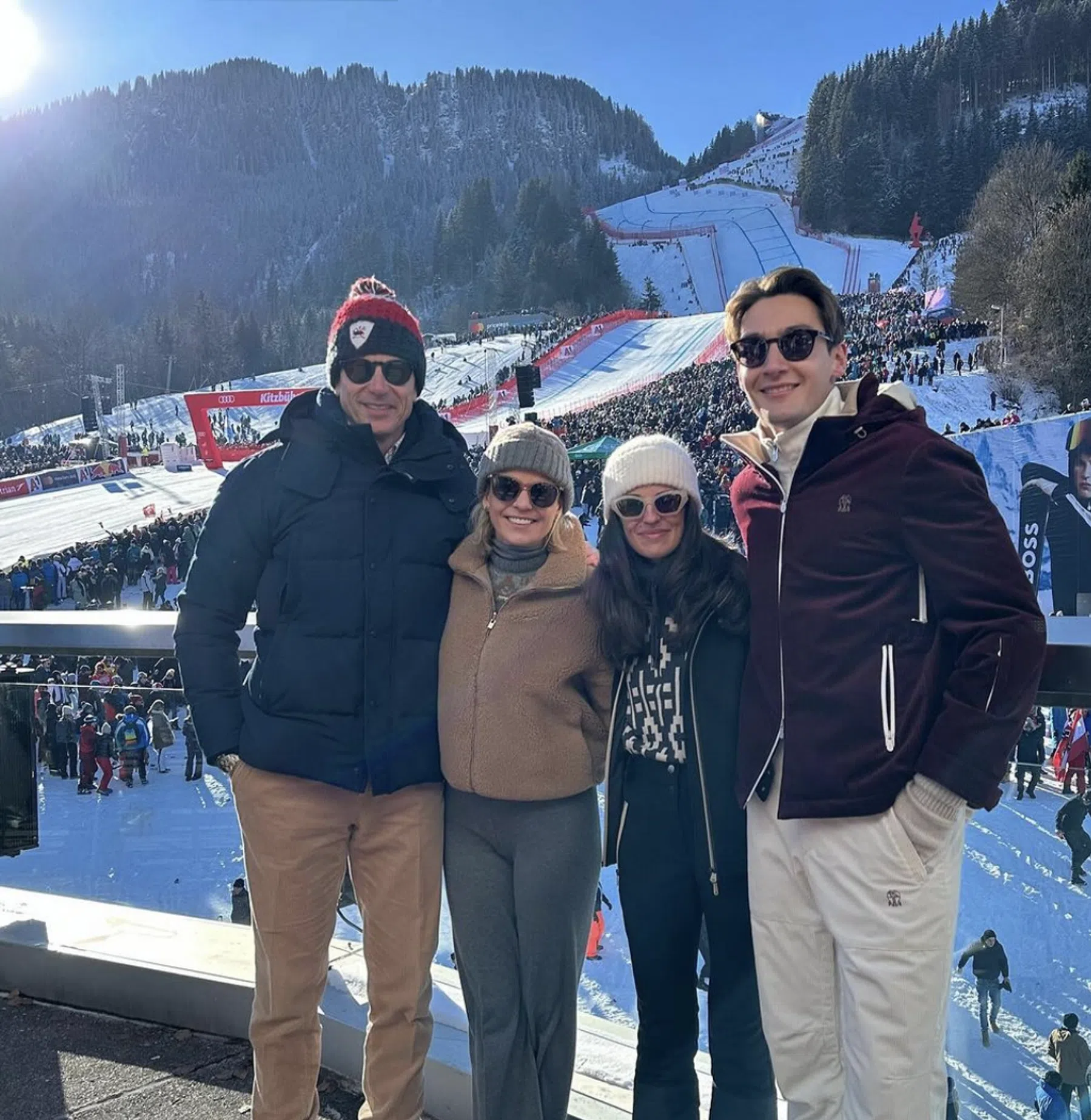 Russell with girlfriend Carmen Montero Mundt Ski World Cup