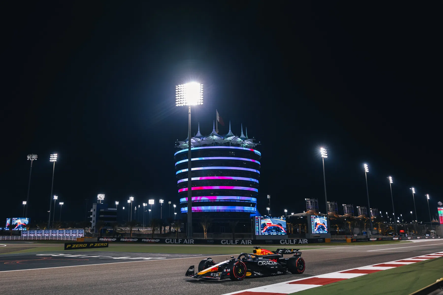 Startopstelling voor de F1 Grand Prix van Bahrein 2024