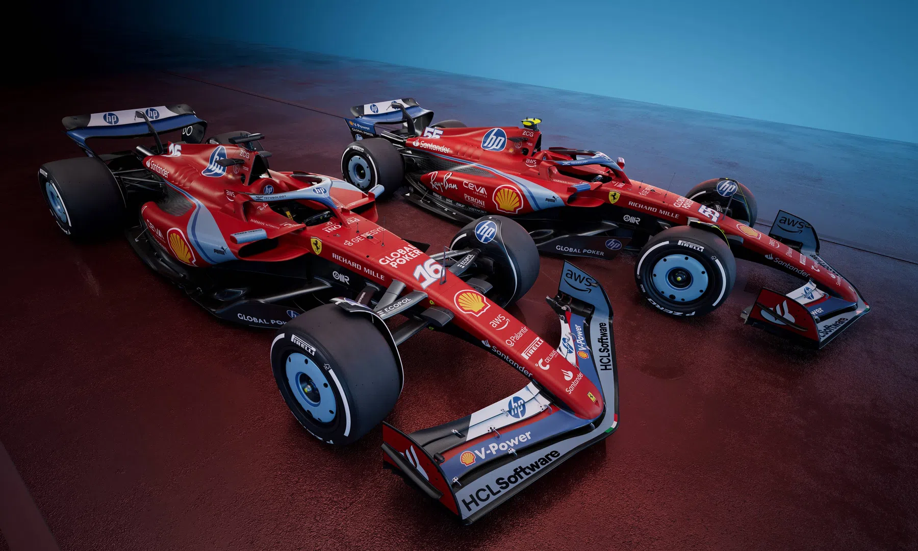 ferrari presenta su librea azul para el gp de miami