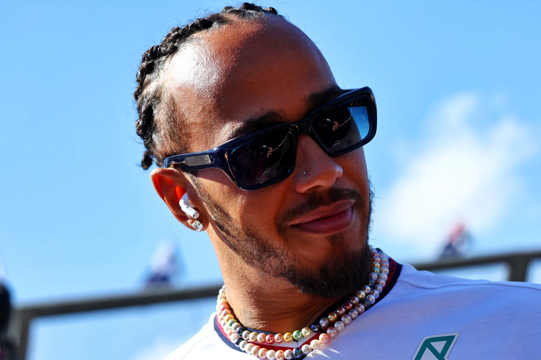 Lewis Hamilton reacts to Lando Norris first Formula 1 win