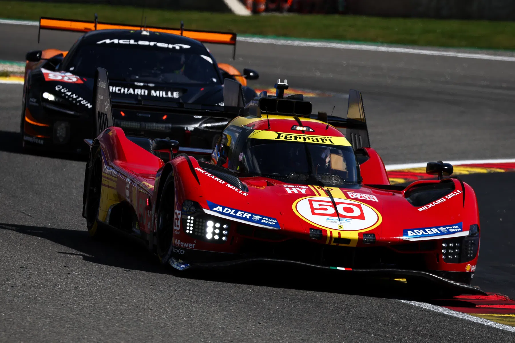 crash in wec at spa with pole for ferrari