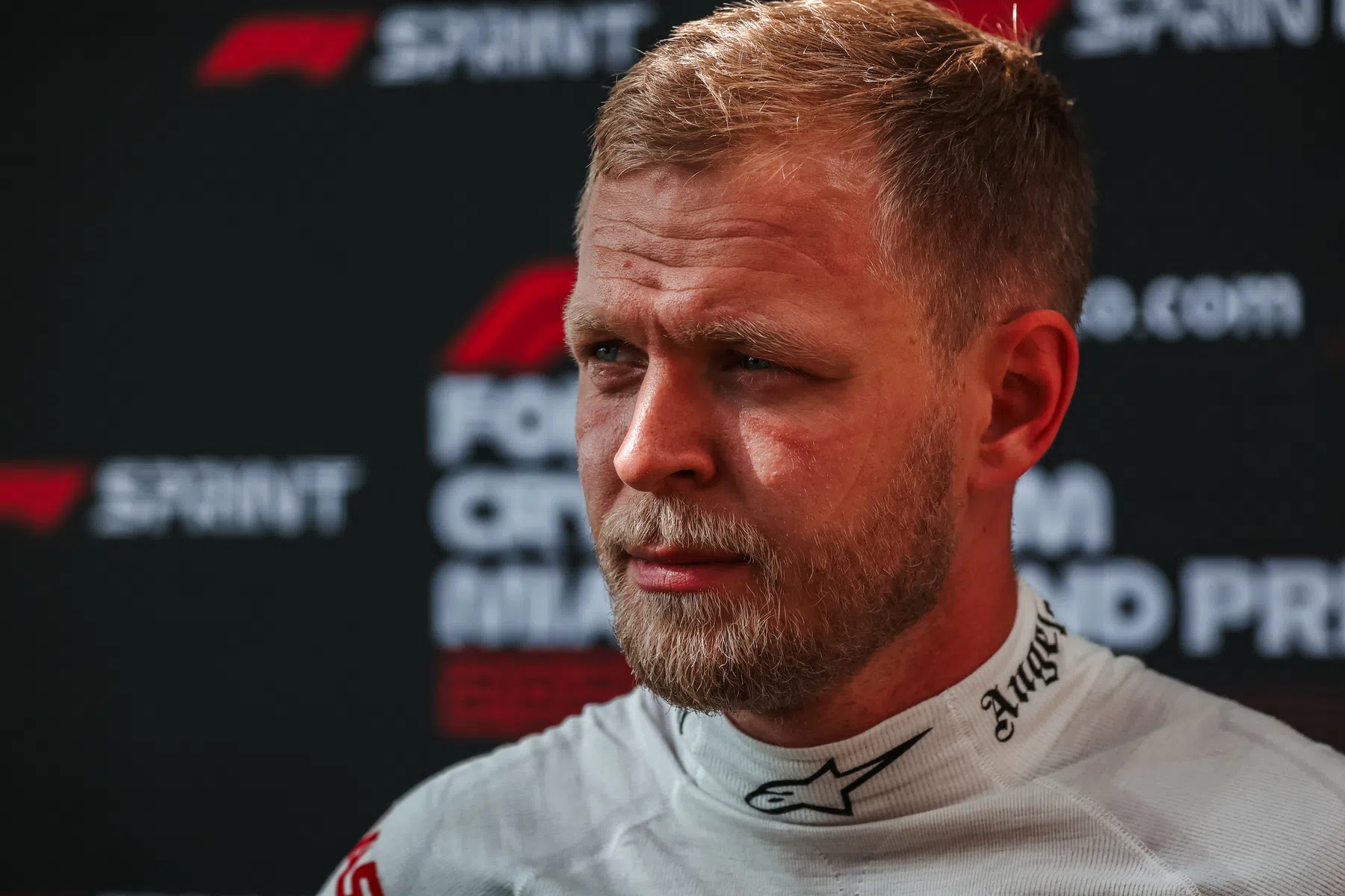 Magnussen reacts to being close to a race ban