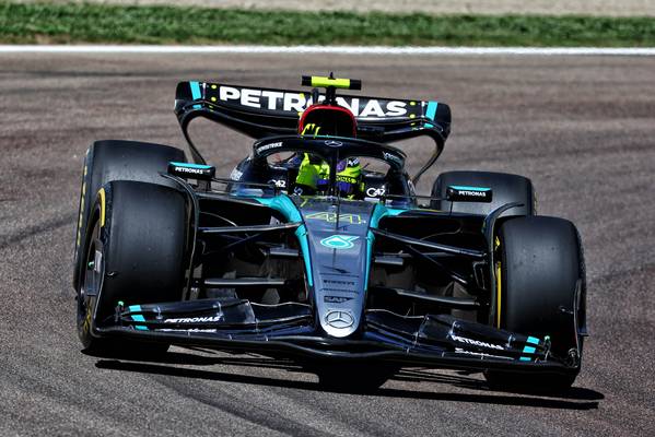 Hamilton Verstappen struggling acque minerali FP1 Imola GP 2024