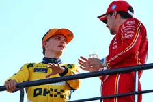 Thumbnail for article: Leclerc jokes about being family with Piastri: 'Exciting day'