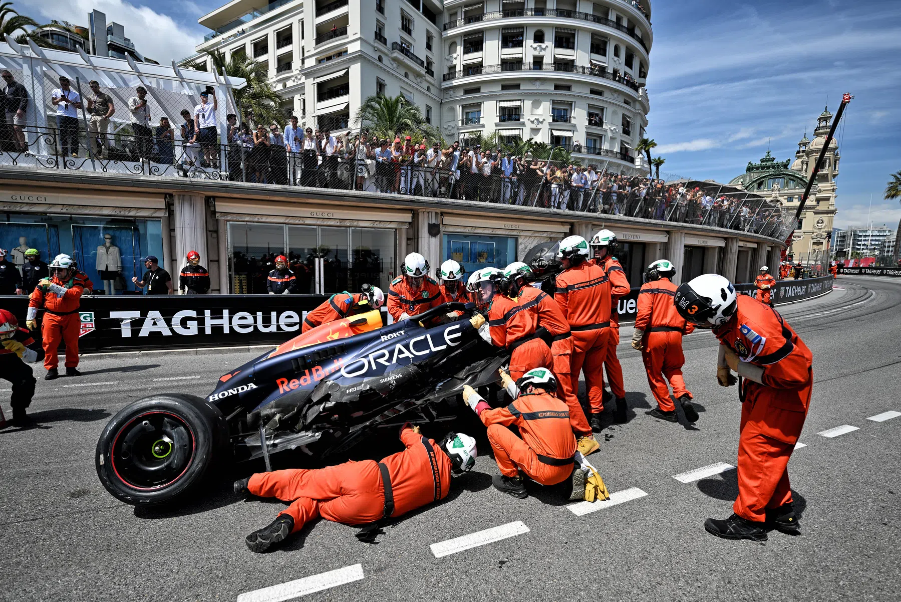 photographer to hospital after major crash in monaco