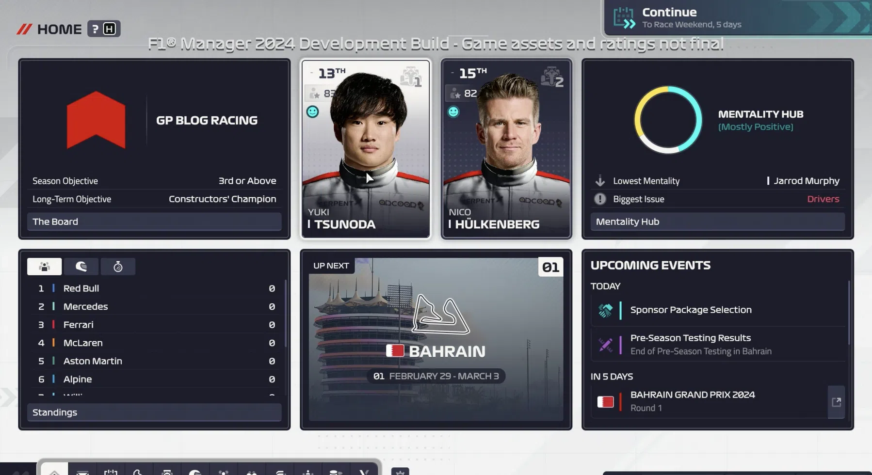 F1 Manager 24 game exclusive with game developers