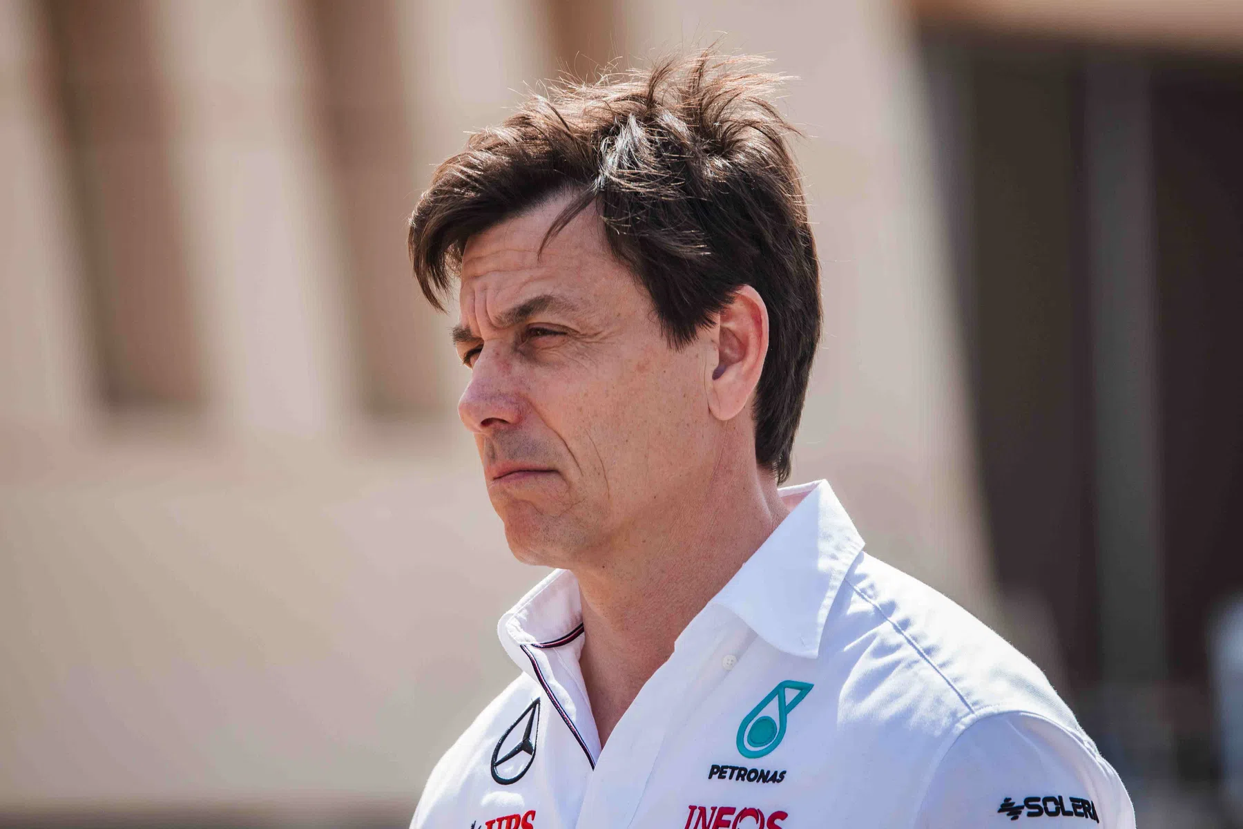 wolff looks ahead to grand prix spain and tempers euphoria