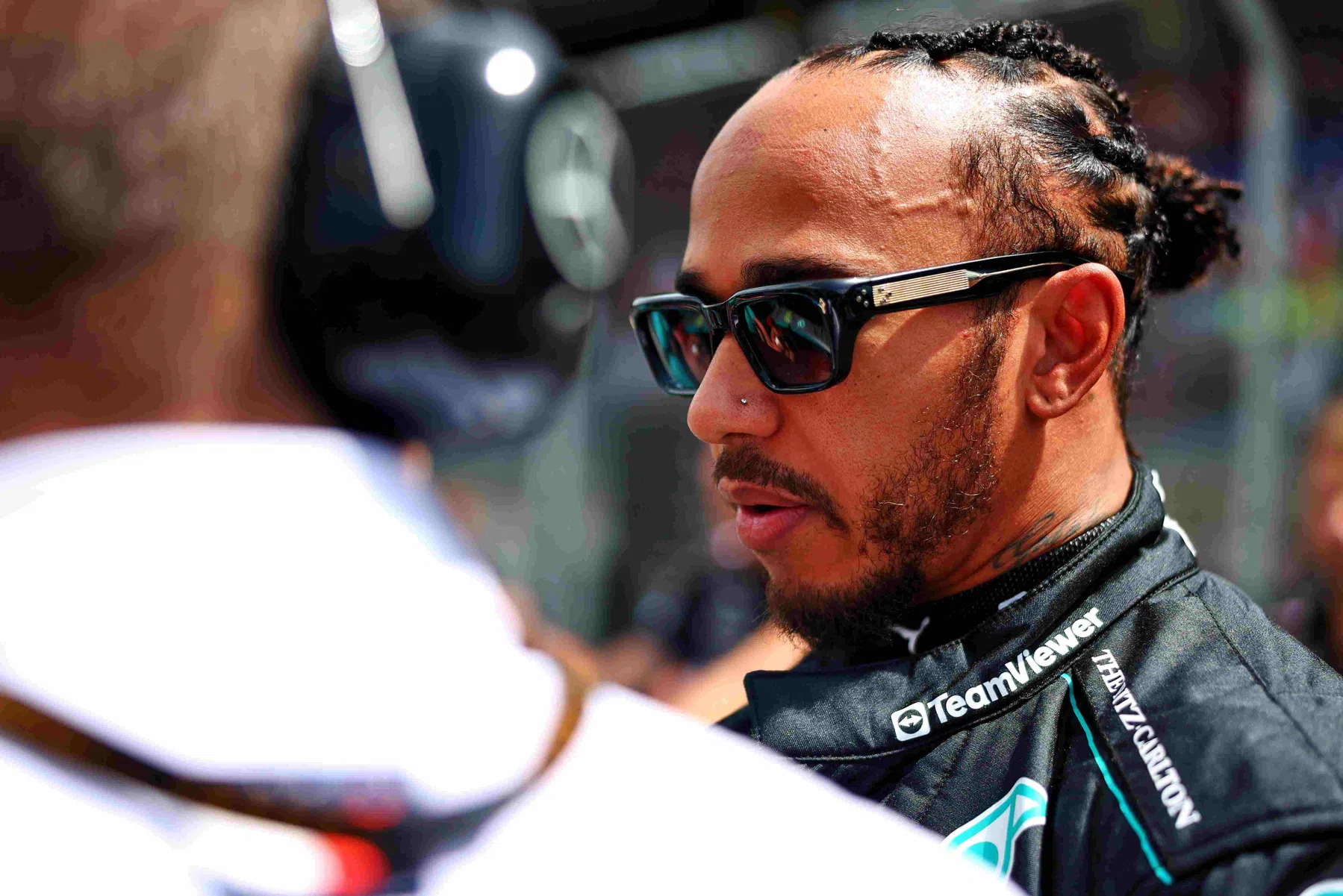 lewis hamilton reaction after russell win in austria